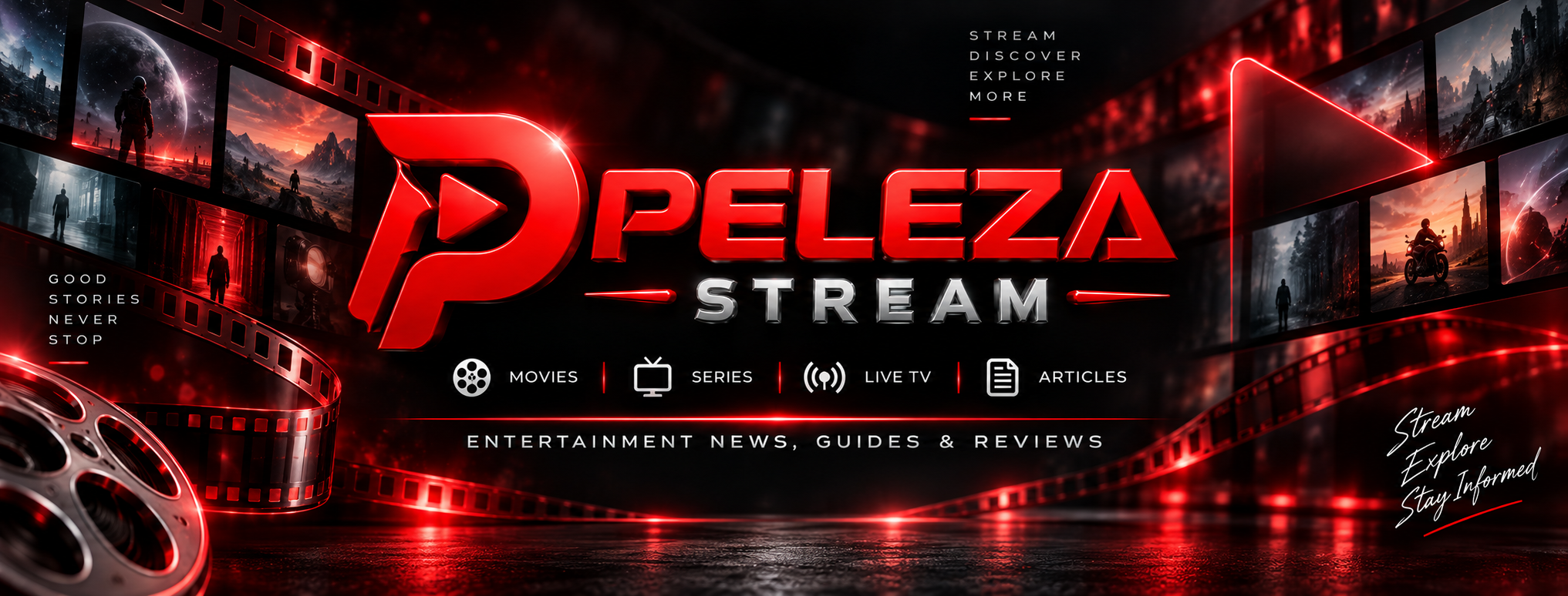 Peleza Stream cinematic entertainment banner for movie release and streaming guides